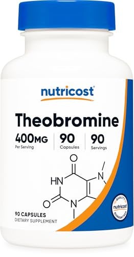 Nutricost Theobromine 400mg 90 Vegetarian Capsules Gluten Free NonGMO - Image 2