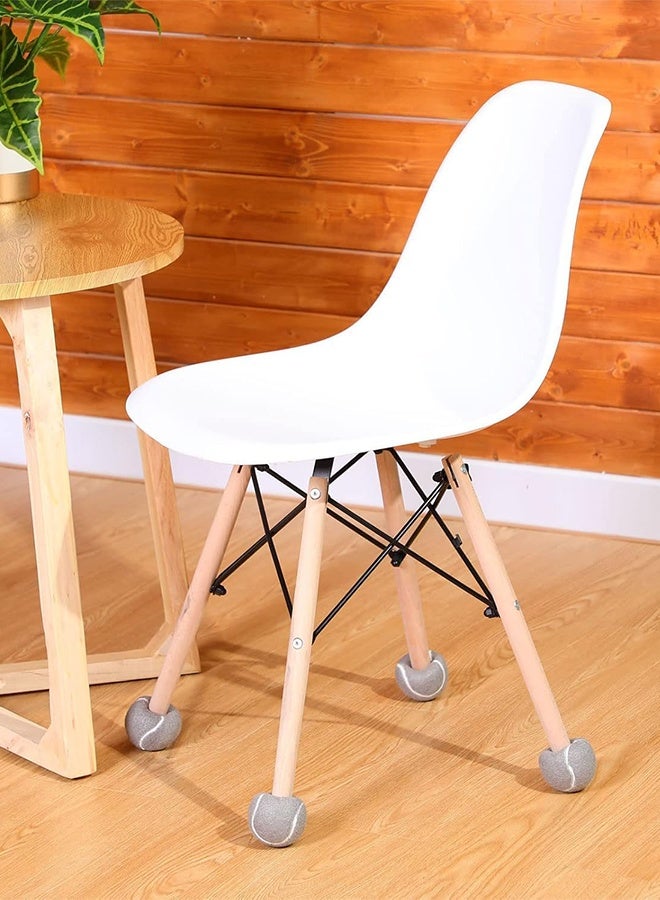 Sweet Life 4 PCS Chair Leg Floor Protectors, Chair Leg Protectors for Hardwood Floors, Floor Protectors for Chairs with Felt Pads for Chair Legs, Table Legs or Other Furniture Legs (Grey) - Image 2