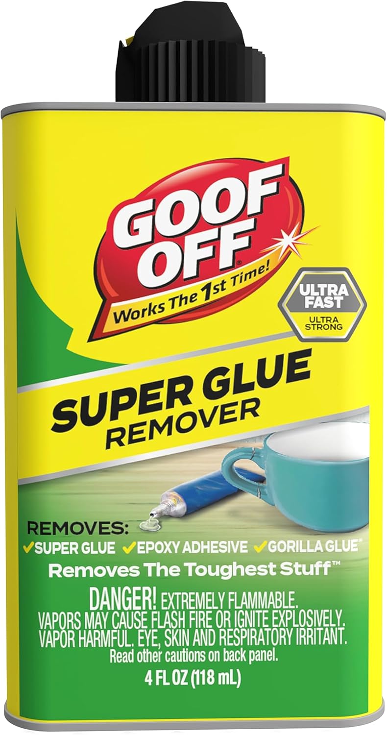 جوف أوف Fg678، علبة مزيل غراء فائق القوة، 4 أونصة، أصفر - Image 1