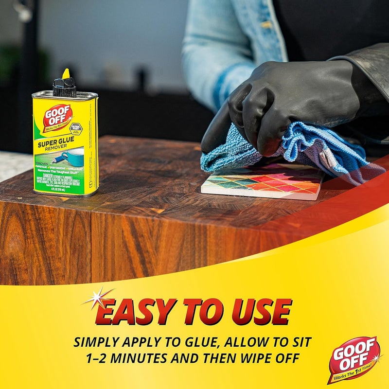 جوف أوف Fg678، علبة مزيل غراء فائق القوة، 4 أونصة، أصفر - Image 5