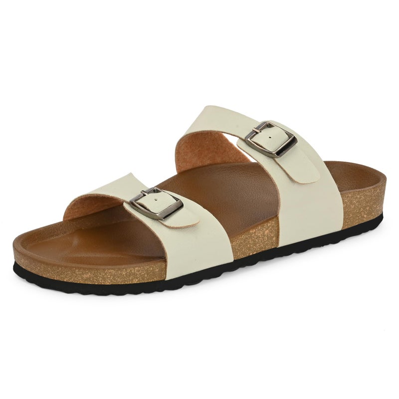 Centrino Women’s Berkin-Style Slip-On Sandals | Open Toe Design | Soft PU Footbed | Lightweight & Comfortable | Arch Support | On-Grip Sole | Casual Outdoor Wear (9223) - Image 2