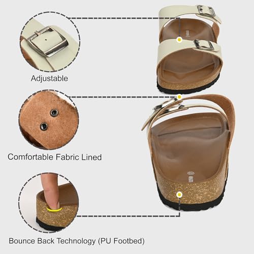 Centrino Women’s Berkin-Style Slip-On Sandals | Open Toe Design | Soft PU Footbed | Lightweight & Comfortable | Arch Support | On-Grip Sole | Casual Outdoor Wear (9223) - Image 5