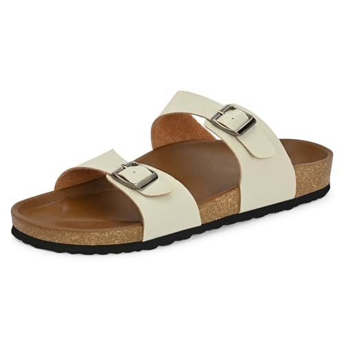 Centrino Women’s Berkin-Style Slip-On Sandals | Open Toe Design | Soft PU Footbed | Lightweight & Comfortable | Arch Support | On-Grip Sole | Casual Outdoor Wear (9223) - Image 1