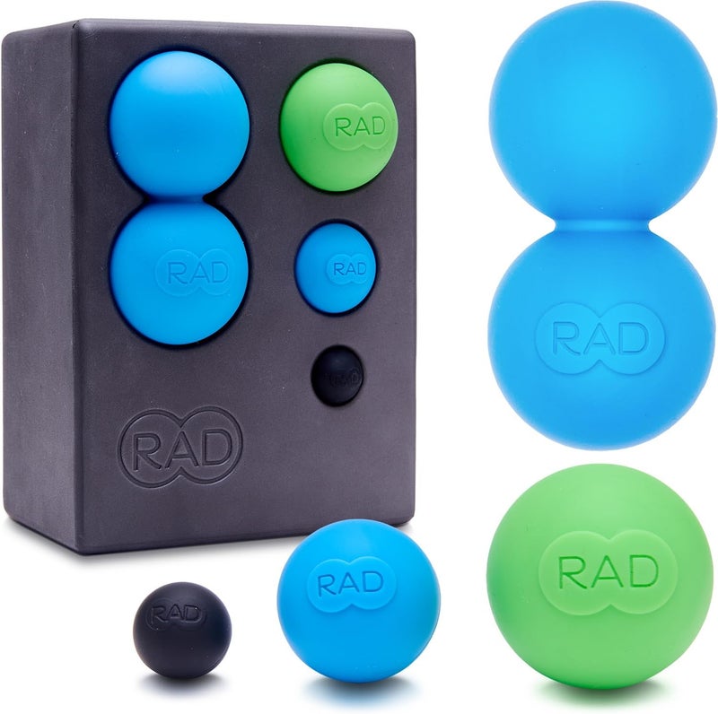 RAD Point Release Kit  5in1 Massage Tool Kit with Block Massage Balls and Peanut Roller for Self Massage Mobility and Recovery - Image 1