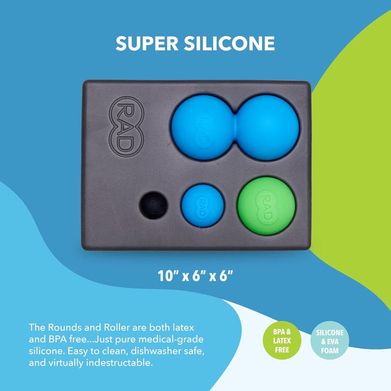 RAD Point Release Kit  5in1 Massage Tool Kit with Block Massage Balls and Peanut Roller for Self Massage Mobility and Recovery - Image 5