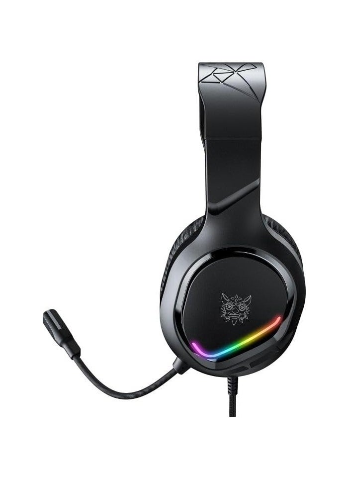 onikuma Gaming Headphone Wired Headset – RGB Colorful Lighting, High Fidelity Sound, Noise-Canceling Microphone for Immersive Gaming - ONIKUMA X31  - Image 3