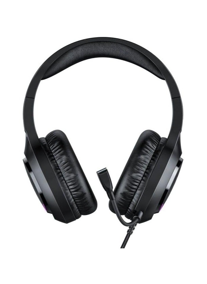 onikuma Gaming Headphone Wired Headset – RGB Colorful Lighting, High Fidelity Sound, Noise-Canceling Microphone for Immersive Gaming - ONIKUMA X31  - Image 4