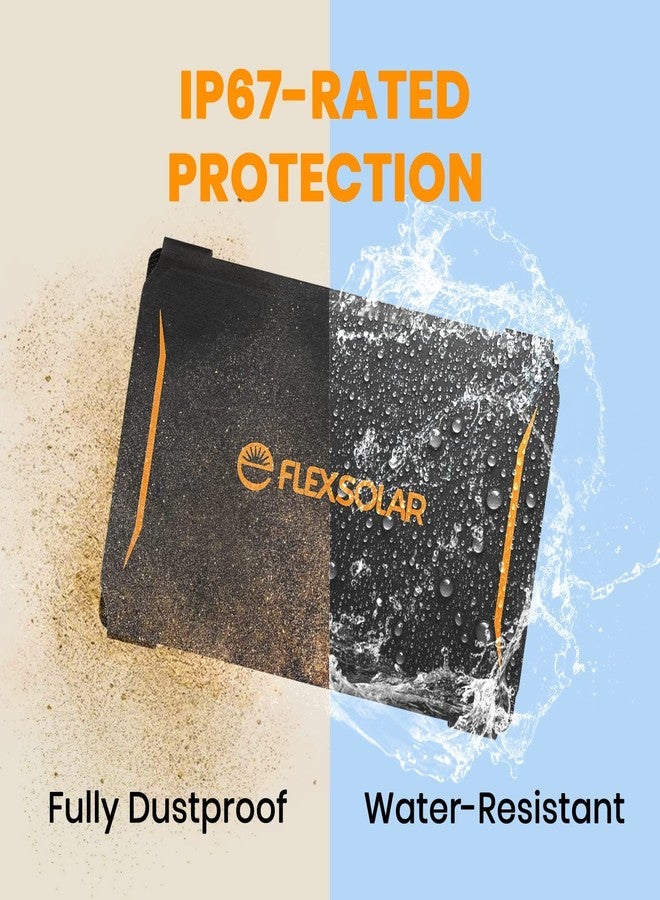 FlexSolar 30W Portable Solar Panel Chargers QC3.0 18W USB-A USB-C Output Foldable Small Power Emergency ETFE Panels IP67 Waterproof Camping Backpacking Hiking for Cell Phone Power Banks Flashlight - Image 3