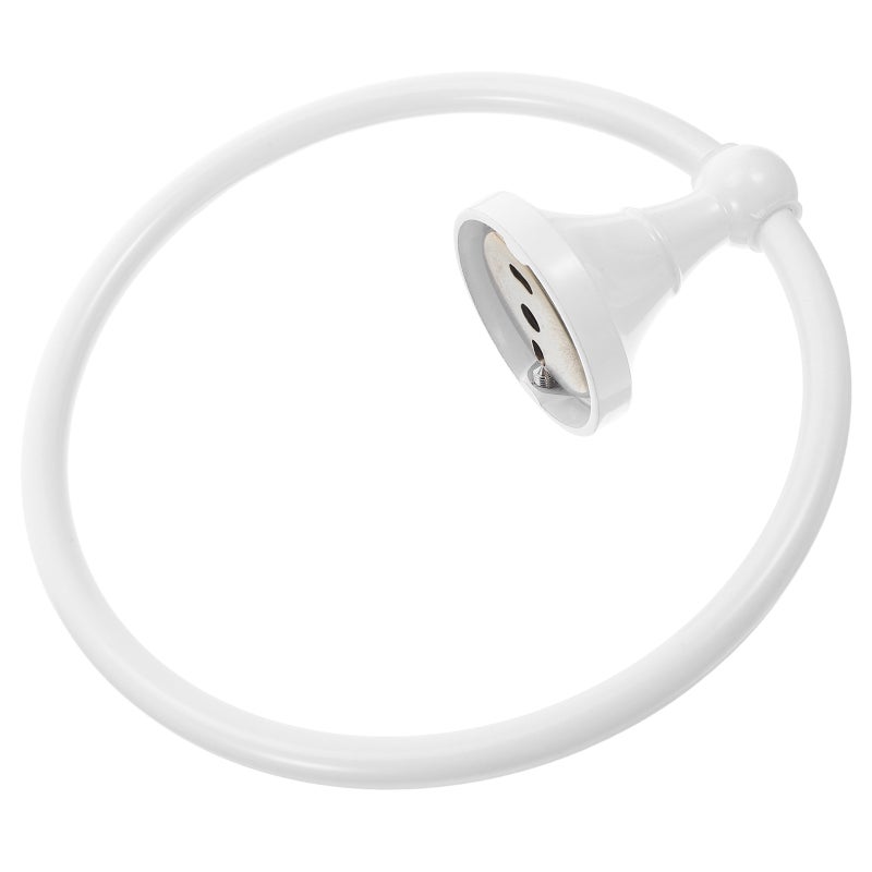 White Round Towel Ring Bathroom Round Antique Brushed Old Towel Rack Towel Hanging Ring - Image 4