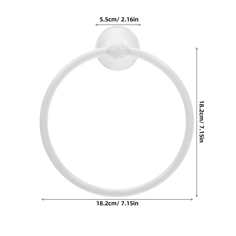 White Round Towel Ring Bathroom Round Antique Brushed Old Towel Rack Towel Hanging Ring - Image 2