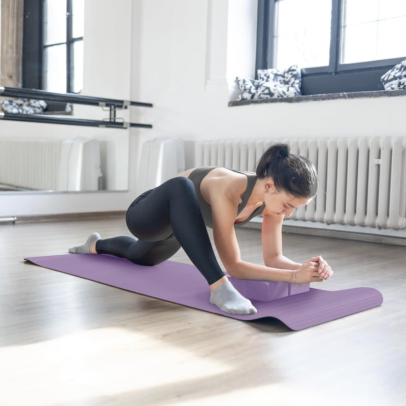 BalanceFrom 7-Piece Yoga Set with 71x24x0.5 Inches Extra Thick Mat and Carrying Sling – Includes 2 Blocks, Stretch Strap, 2 Towels, and Knee Pad for Home, Studio, and Gym Workouts - Image 4