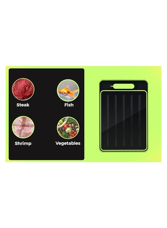 بروماس لوح تقطيع متعدد الأغراض 4 في 1 مع صينية إزالة الجليد ومبشرة ومبراة سكين - لوح تقطيع مضاد للانزلاق ومضاد للبكتيريا للمطبخ 31.1 × 21 سم - Image 3