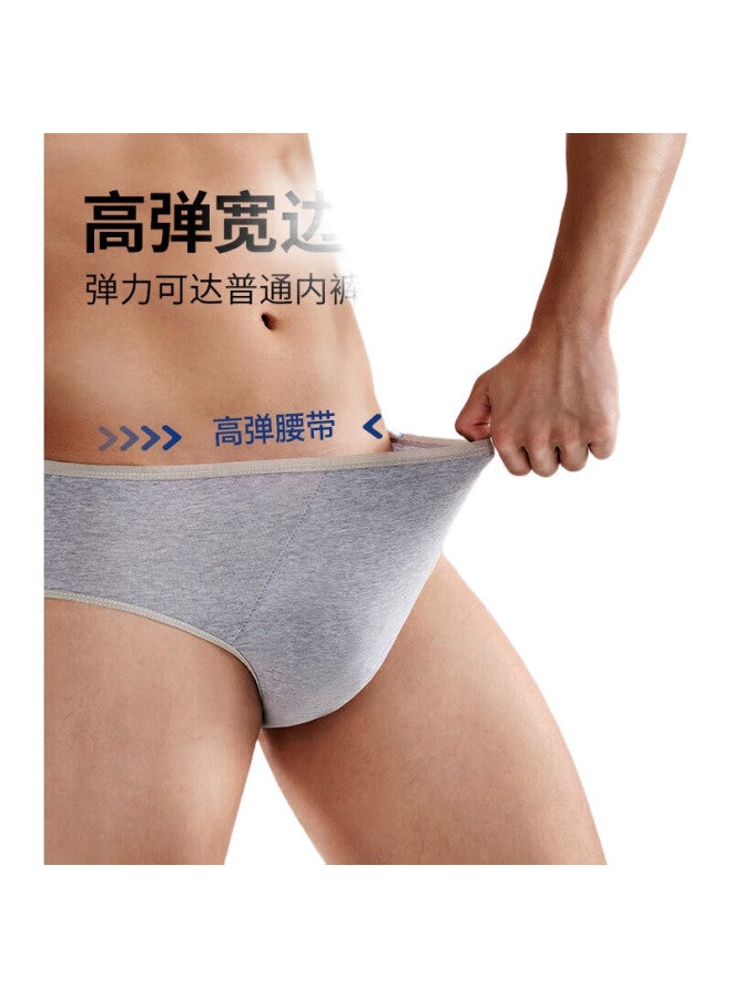 Free Go Freego Disposable Men'S Underwear, Pure Cotton, Travel-Friendly, Portable, 100% Cotton, 5-Pack, Men'S Gray, Size L - Image 1