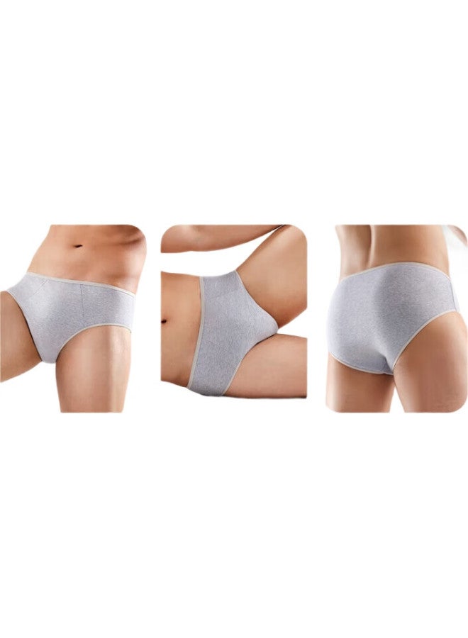 Free Go Freego Disposable Men'S Underwear, Pure Cotton, Travel-Friendly, Portable, 100% Cotton, 5-Pack, Men'S Gray, Size L - Image 2