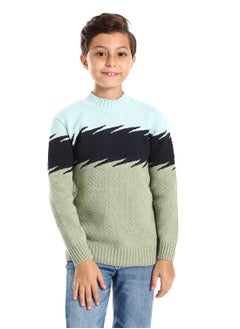 Caesar Wool Boys Pullover With Multi Design  - Image 1