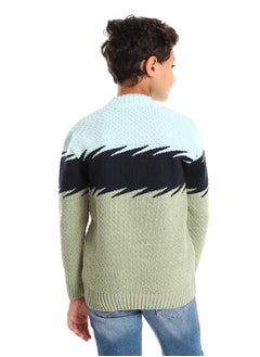 Caesar Wool Boys Pullover With Multi Design  - Image 4