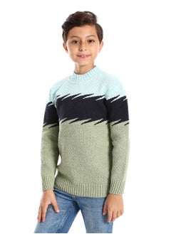 Caesar Wool Boys Pullover With Multi Design  - Image 2