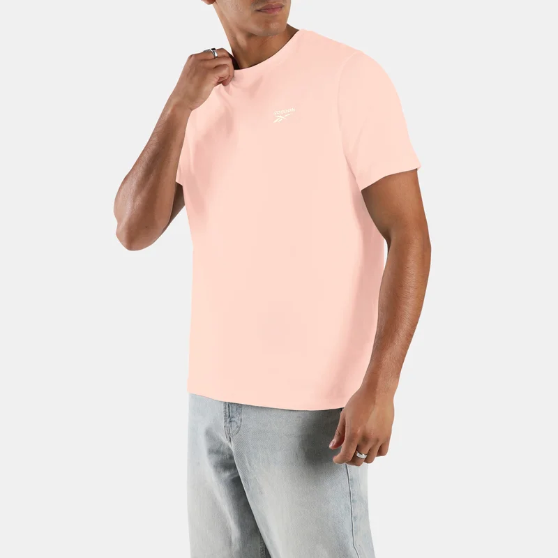 Reebok Reebok Cody Small Logo Crew Neck Short Sleeve Men's T-Shirt - Pure Pink
