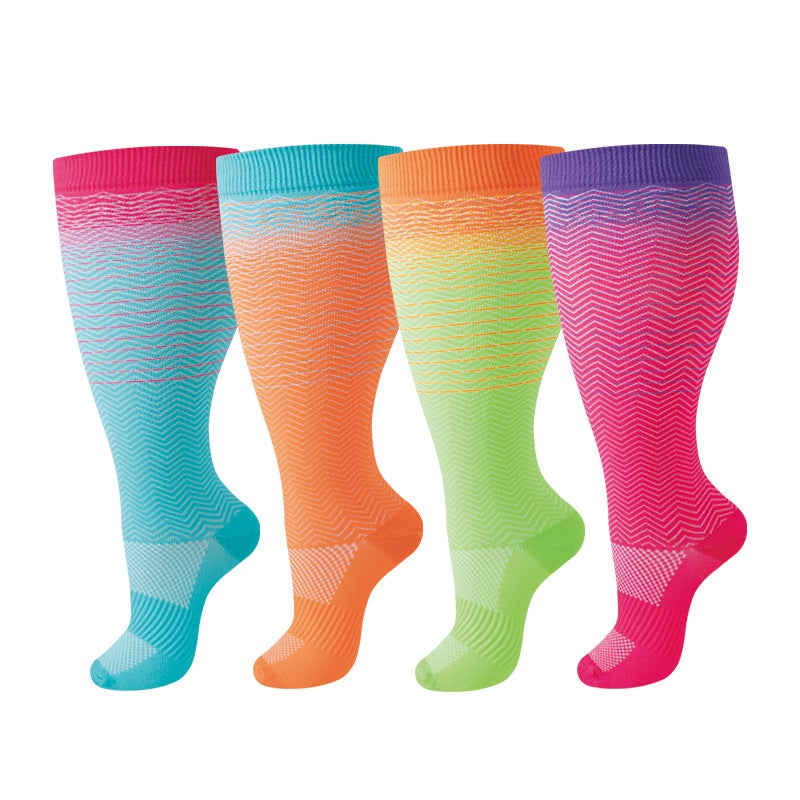 Plus Fertilizer Plus Pressure Socks Nylon Nurses Socks Men'S And Women'S Running Fitness Compression Socks - Image 4