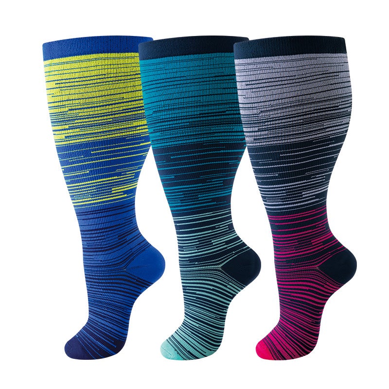 Plus Fertilizer Plus Pressure Socks Nylon Nurses Socks Men'S And Women'S Running Fitness Compression Socks - Image 3