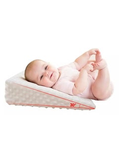 Jourvent Baby Backflow Prevention Pad, 30° Baby Pillow Cushion, Baby Cushion with Anti-backflow Design, White  - Image 1