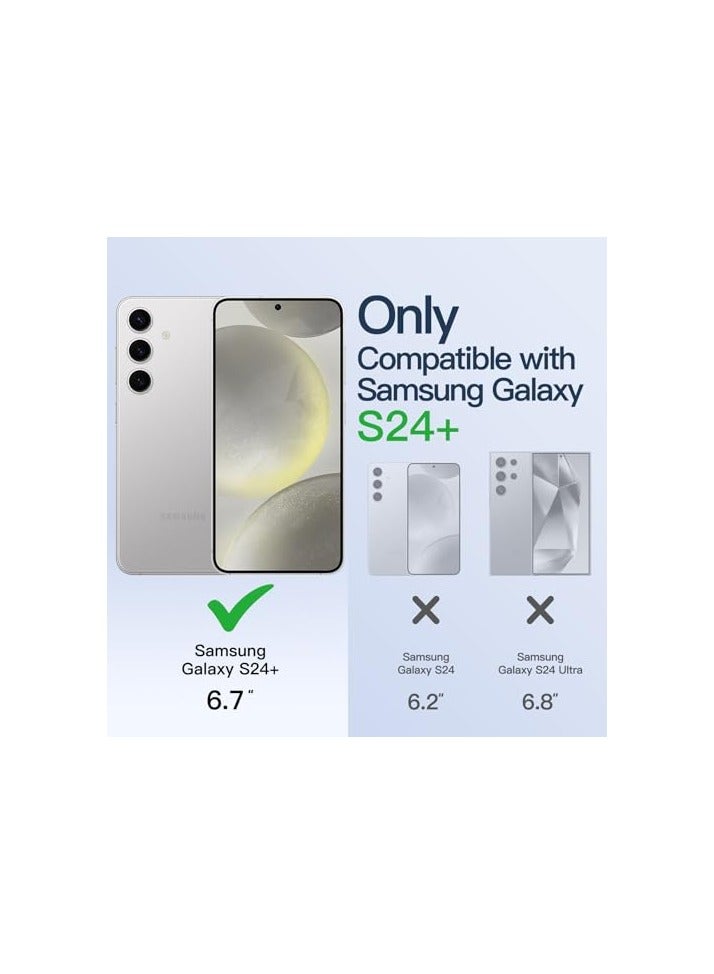 JETech Soft Clear Case for Samsung Galaxy S24 Plus / S24+ 6.7-Inch, Camera Lens Full Protection, Compatible with MagSafe Wireless Charging, Shockproof Electroplated TPU Phone Cover (Marble Gray) - Image 3