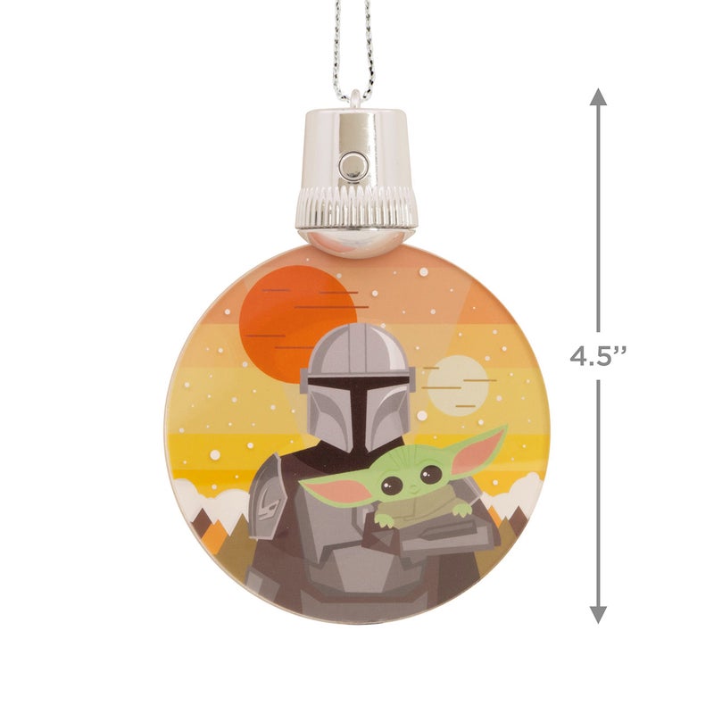 هولمارك Hallmark Star Wars: The Mandalorian و Grogu Christmas Ornament مع الضوء 4 مايو - Image 4