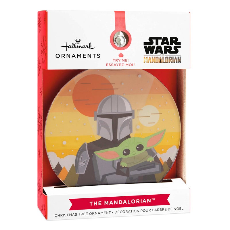 هولمارك Hallmark Star Wars: The Mandalorian و Grogu Christmas Ornament مع الضوء 4 مايو - Image 3