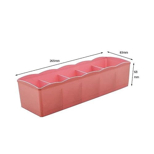 Sulfar 5-Compartments Socks/Handkerchief/Underwear Storage Box Socks Drawer Closet Organizer Storage Boxes (Pack of 2) (multicolor) - Image 2