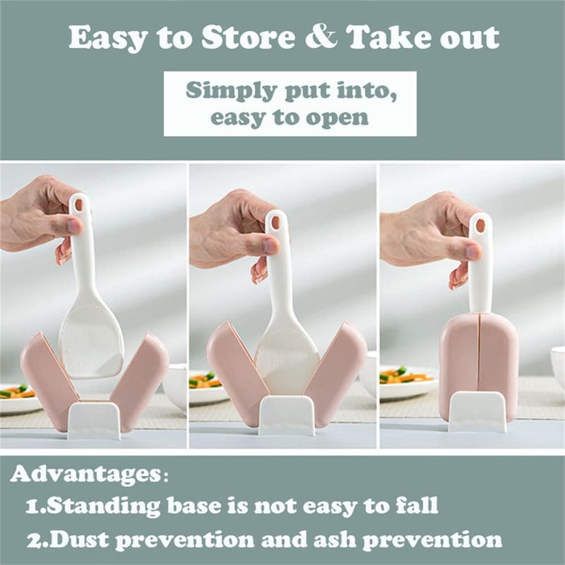 BeFunky Rice Cooker Spoon Automatic Non Stick Spatula Rack with Soft Grip Handle for Ice Flour Rice Popcorn Pet Food Blue - Image 5