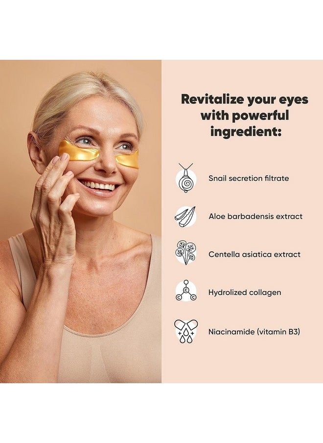 Le Gushe - LE GUSHE Under Eye Mask & Under Eye Patches (20 Pairs) - Gold Eye Mask with Amino Acid, Cooling Eye Care for Wrinkles, Puffy Eyes & Dark Circles - Gifts for Women - Image 1