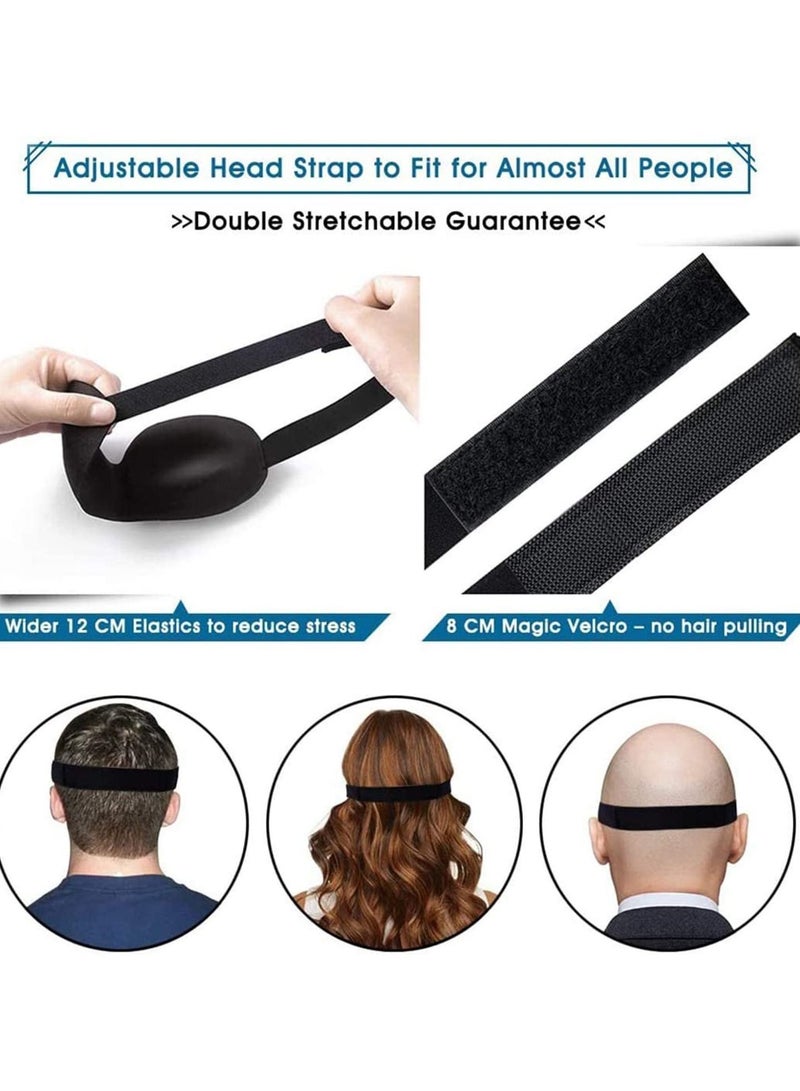 Y&D Sleep Mask Eye with Metal Buckle 100% Comfortable True Silk Adjustable Strap Easy and Light for Travel Nap Yoga More Men Women Black Darkness  - Image 3