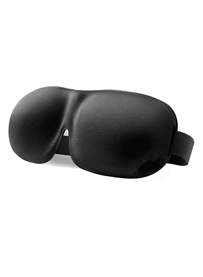 Y&D Sleep Mask Eye with Metal Buckle 100% Comfortable True Silk Adjustable Strap Easy and Light for Travel Nap Yoga More Men Women Black Darkness  - Image 1