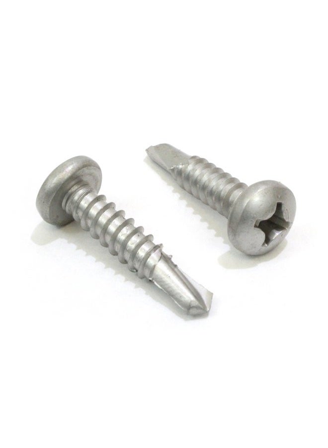 Bolt Dropper Self Tapping Stainless Steel Metal Screws, (100 Pack) Phillips Pan Head Self-Tapping Screws, 410 Stainless Steel, Choose Size, . #8 3/4 Inch 791758464663 - Image 1