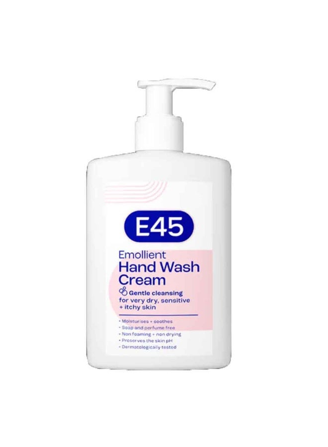 e45 Emollient Hand Wash Cream For Very Dry, Sensitive Skin 250ml