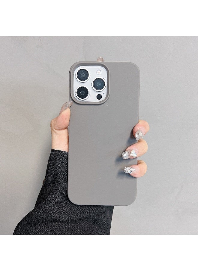 NIBEMINENT Solid Color Half Pack Matte Protective TPU Case Cover For iPhone 14, Gray