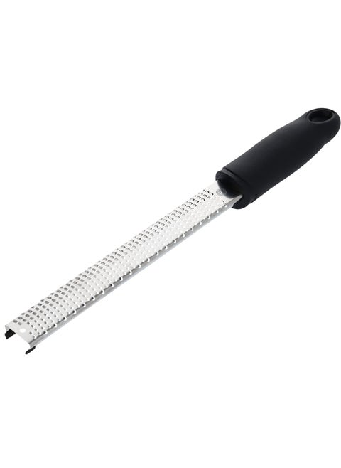 Lemon Zester Grater With Handle Kitchen Tool for Zesting Citrus Fruits and Finely Grating Parmesan Cheese Garlic Ginger Coconut Nutmeg Wasabi Chocolate Etc Stainless Steel 12 Inches