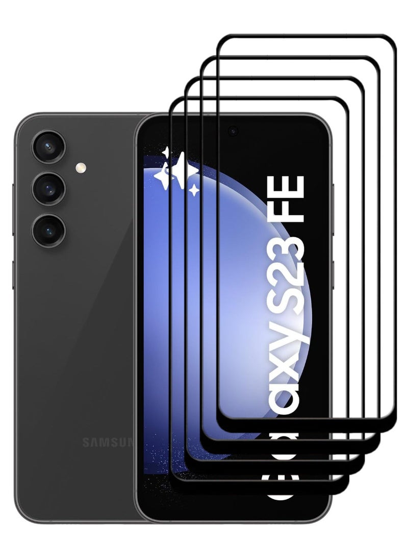 ACLIX 4 Pieces Antistatic ESD Dustproof Premium Quality High Definition Tempered Glass Screen Protector Designed For Samsung Galaxy S23 FE - Image 1