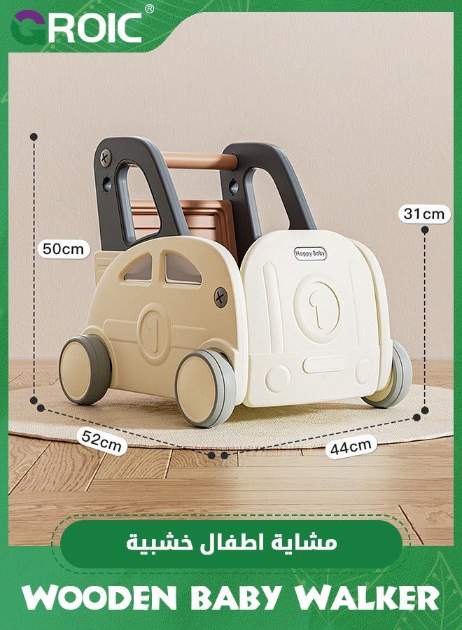 GROIC Baby Walker Push Toy,Baby Shopping Cart, Baby Toys Push and Pull Baby Stroller, Toddler Learning Walker Toy Storage Chest, Shopping Cart and Doll Stroller - Image 2