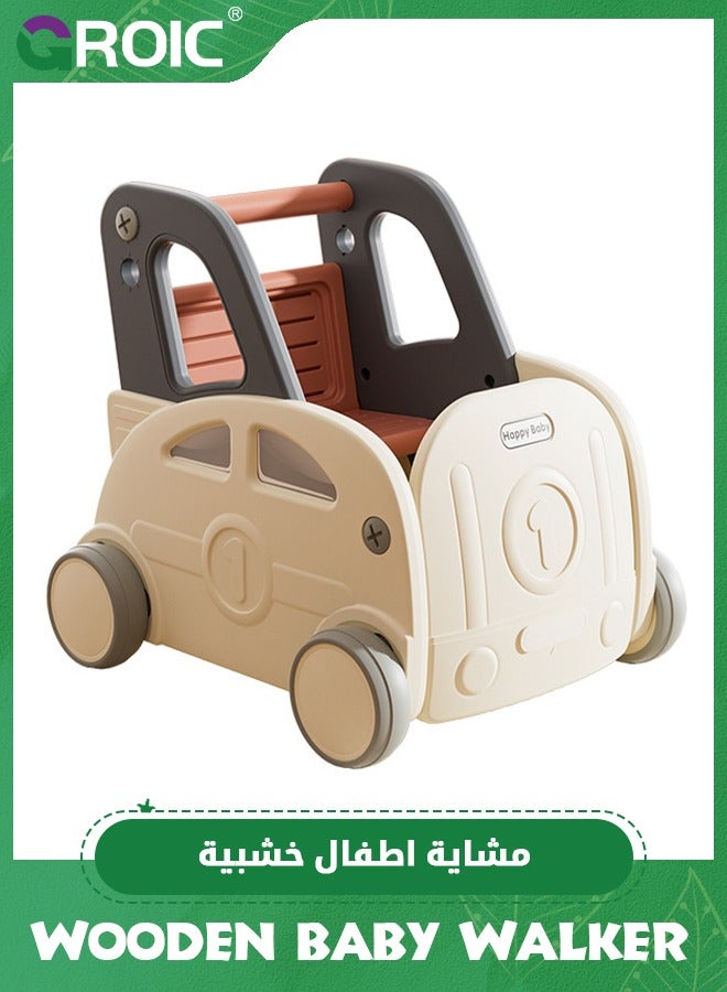 GROIC Baby Walker Push Toy,Baby Shopping Cart, Baby Toys Push and Pull Baby Stroller, Toddler Learning Walker Toy Storage Chest, Shopping Cart and Doll Stroller - Image 1