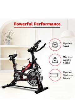PowerMax Fitness PowerMax Fitness BS-151 Spin Bike Exercise Cycle with 10KG flywheel, Max user wt. 130kg for maxpro home workout, 2-way adjustable seat, Knob braking, iphone holder, 1 Year Manufacturer Warranty.  - Image 3