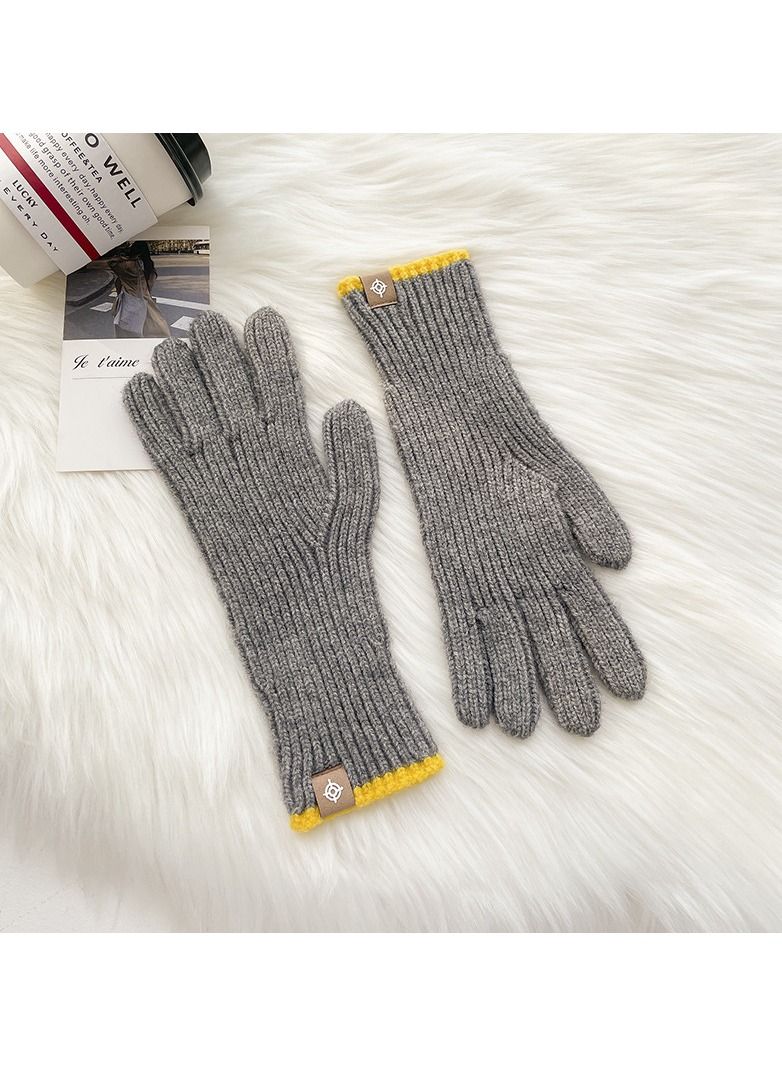 Loquat Solid Knit Gloves 