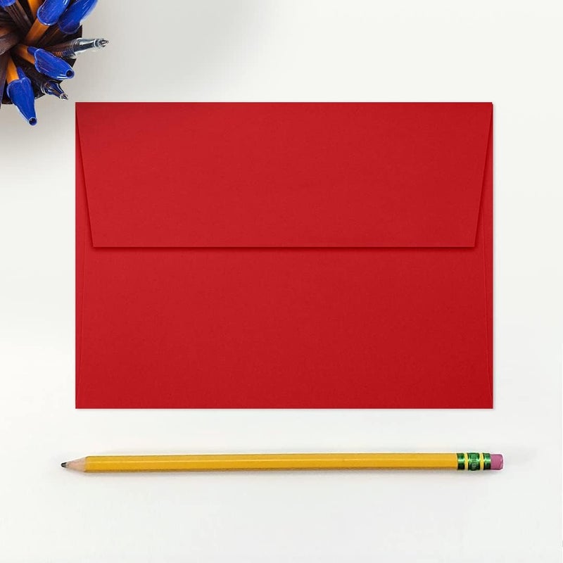 LUXPaper A7 Invitation Envelopes | Peel & Press | 5 1/4" x 7 1/4" | Ruby Red | 80lb. Text | 50 Qty - Image 4
