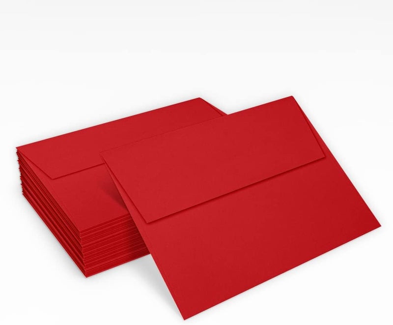 LUXPaper A7 Invitation Envelopes | Peel & Press | 5 1/4" x 7 1/4" | Ruby Red | 80lb. Text | 50 Qty - Image 5