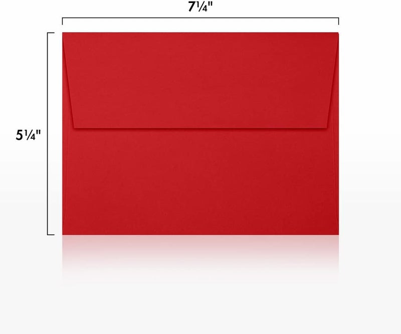 LUXPaper A7 Invitation Envelopes | Peel & Press | 5 1/4" x 7 1/4" | Ruby Red | 80lb. Text | 50 Qty - Image 3