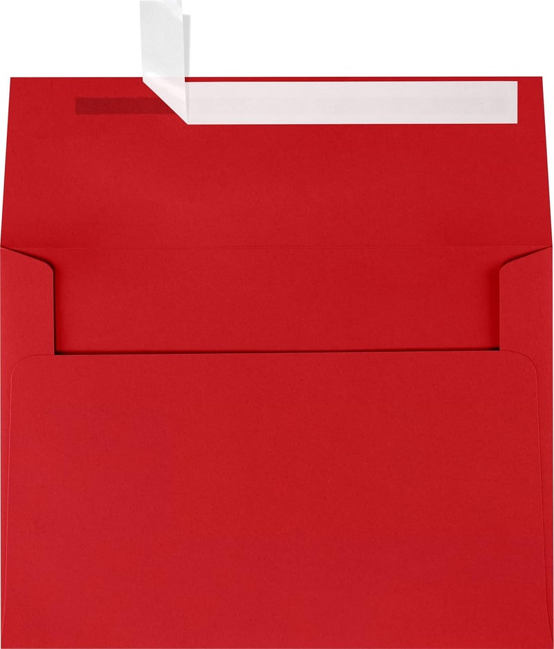 LUXPaper A7 Invitation Envelopes | Peel & Press | 5 1/4" x 7 1/4" | Ruby Red | 80lb. Text | 50 Qty - Image 1