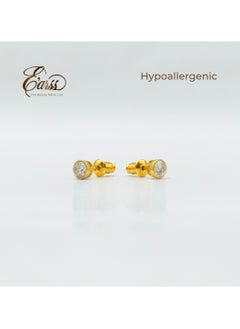 4 mm Cubic Zirconia | Stainless Steel | 18K Gold Plated - pzsku/ZF0228504B5820F9C1B00Z/45/_/1737458891/063288d0-5c0c-4eda-94a0-05052eb241b8