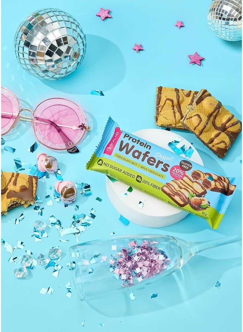 شيكا لاب حلوى الوافر بالبروتين بالشوكولاتة بالحليب مع حشوة الشوكولاتة والبندق - عبوة 12 × 40 جرام - Image 5