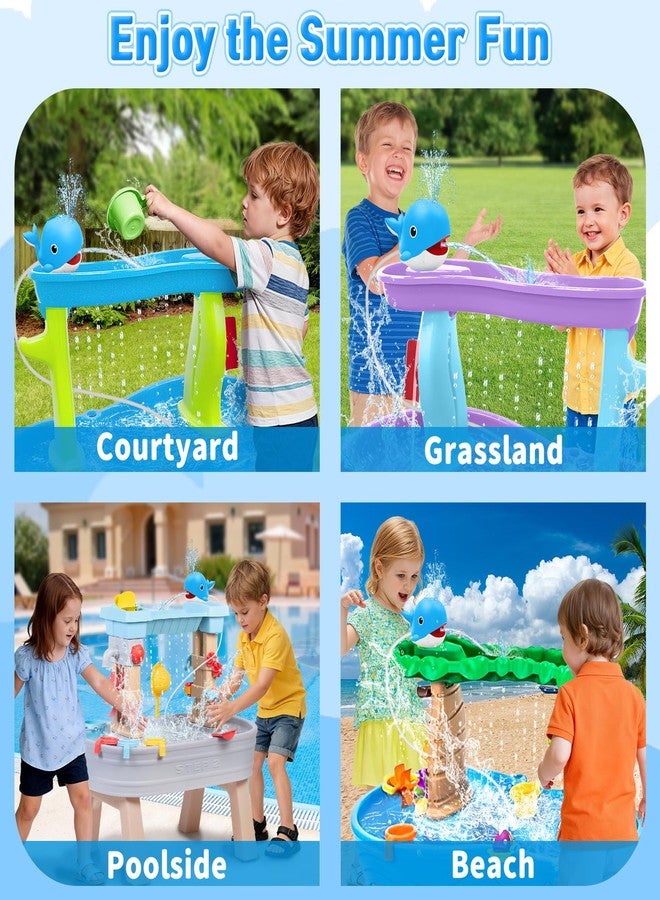Infowush Water Table Pump, Whale Rechargeable Water Pump for Water Table with Sprinkler, 3.5 Hours Non-Stop Fun Summer Outdoor Water Toys Outside Water Play Table Accessories for Kids Toddlers, Blue - Image 4