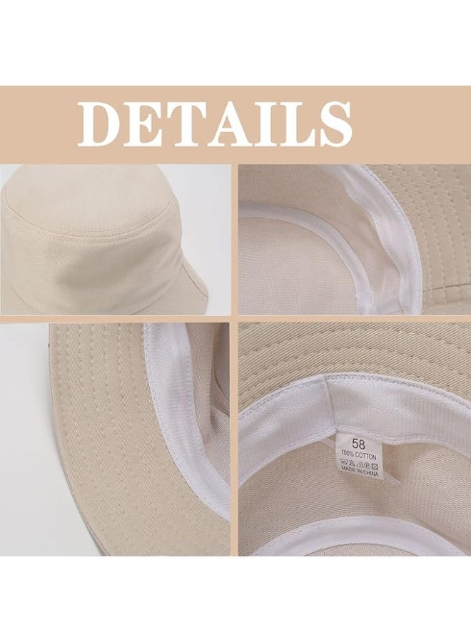 2 Packs Unisex Solid Color Bucket Hat, Lightweight Packable UV Sun Protection Summer Hat for Outdoor Travel Sports - Image 3